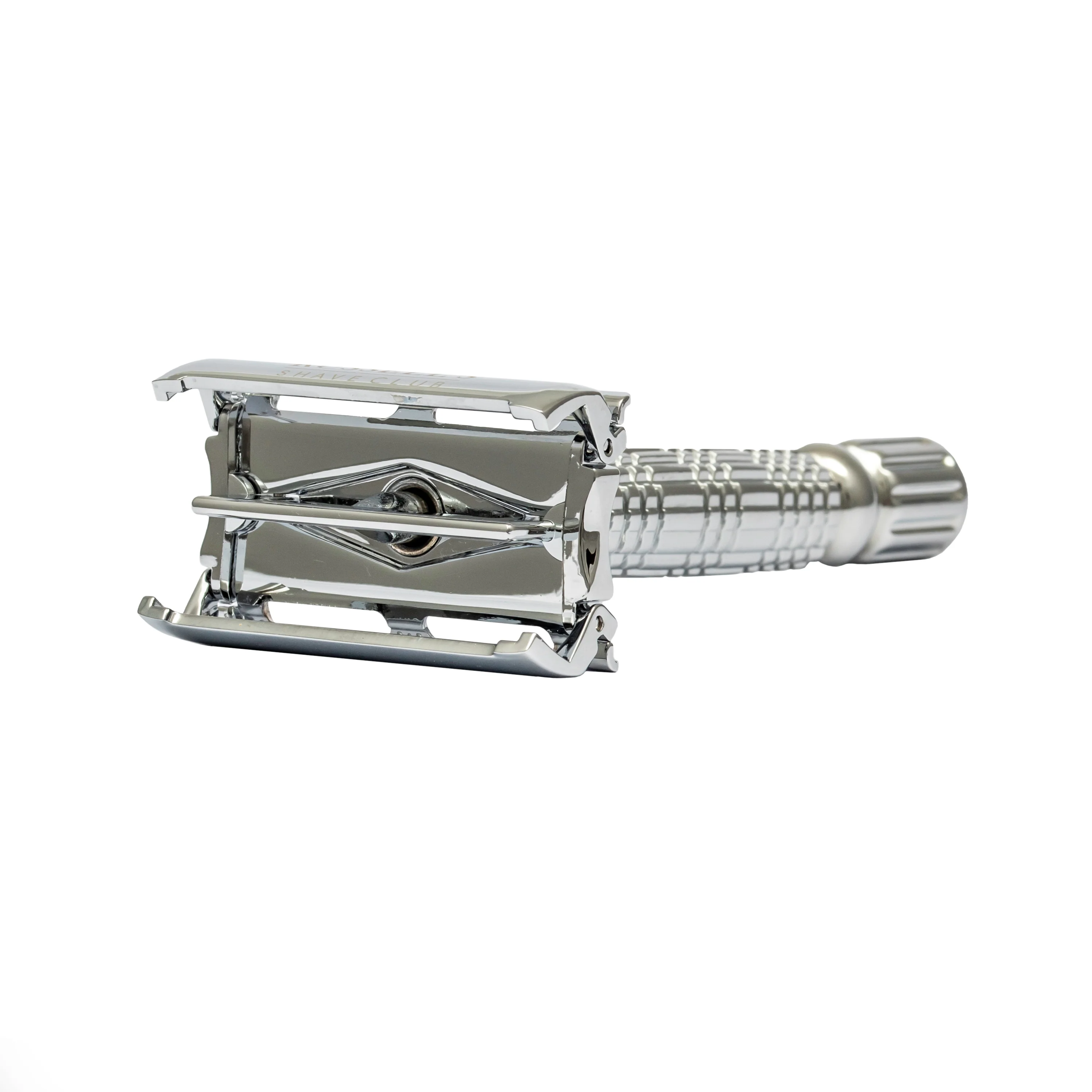 Chrome Butterfly Double Edge Safety Razor Complete Shaving Set - Includes 10 Feather Blades - Image 3