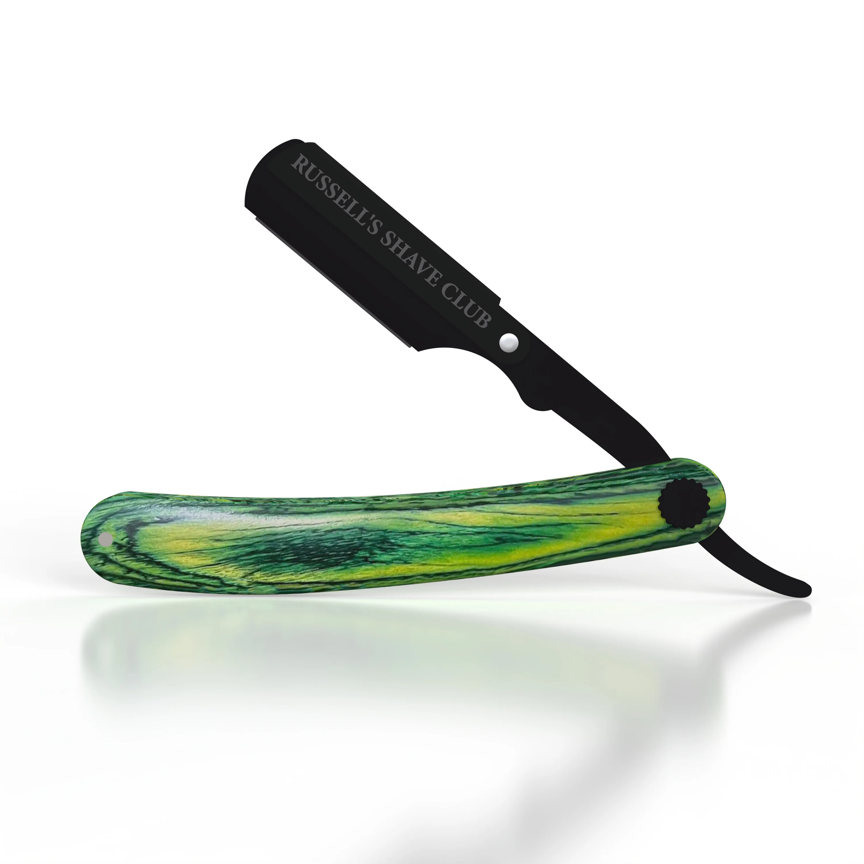 Green Wooden Cut-Throat Razor - Image 3