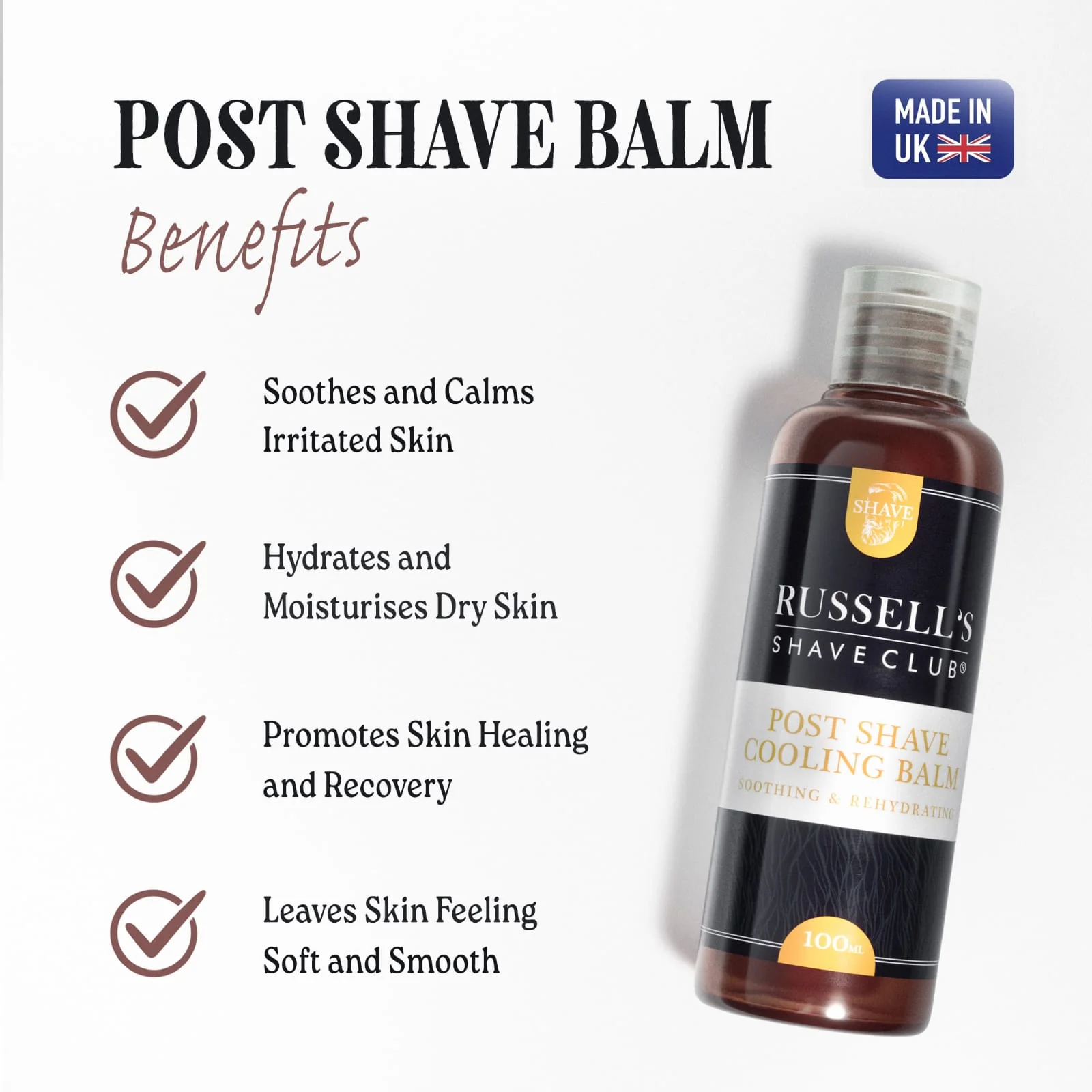 Russell's Perfect Shaving Trio: Pre-Shave Oil, Sandalwood Shaving Cream, & Post-Shave Balm - Image 3