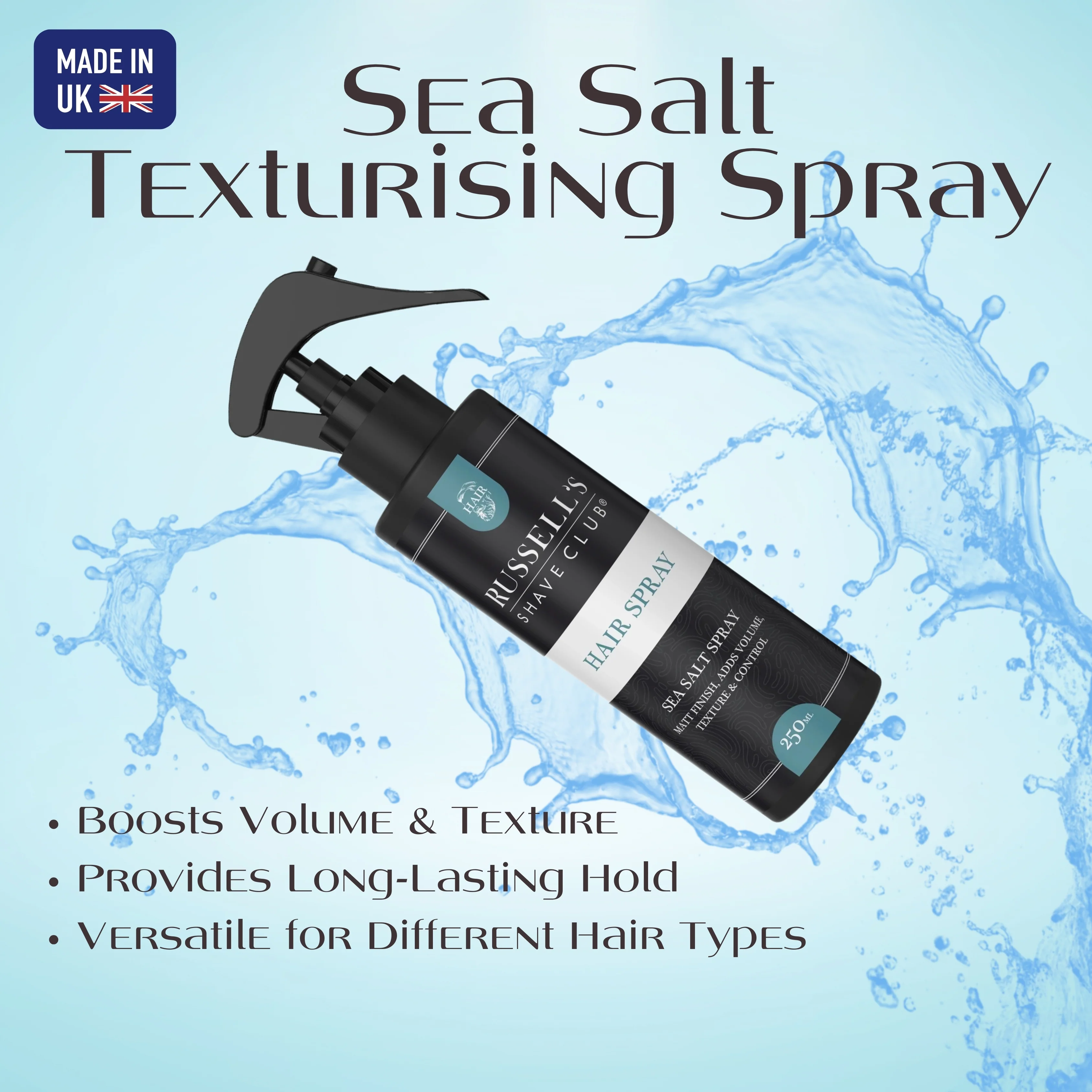 Tidal Texture: Add Volume and Definition to Your Hair with Our Sea Salt Spray for Men - Image 3